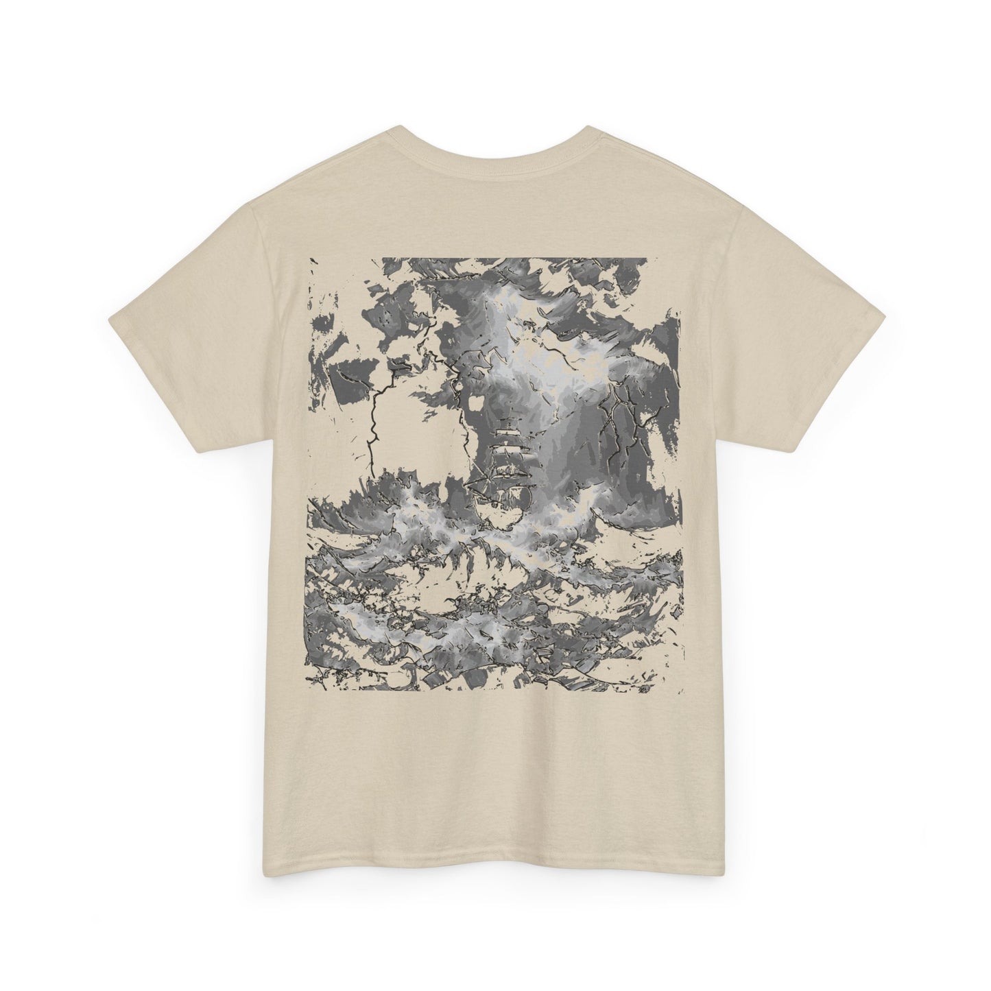 Monochrome Art Tee - Heavy Cotton T-Shirt, Casual Wear, Graphic Tee, Streetwear, Nature Lovers