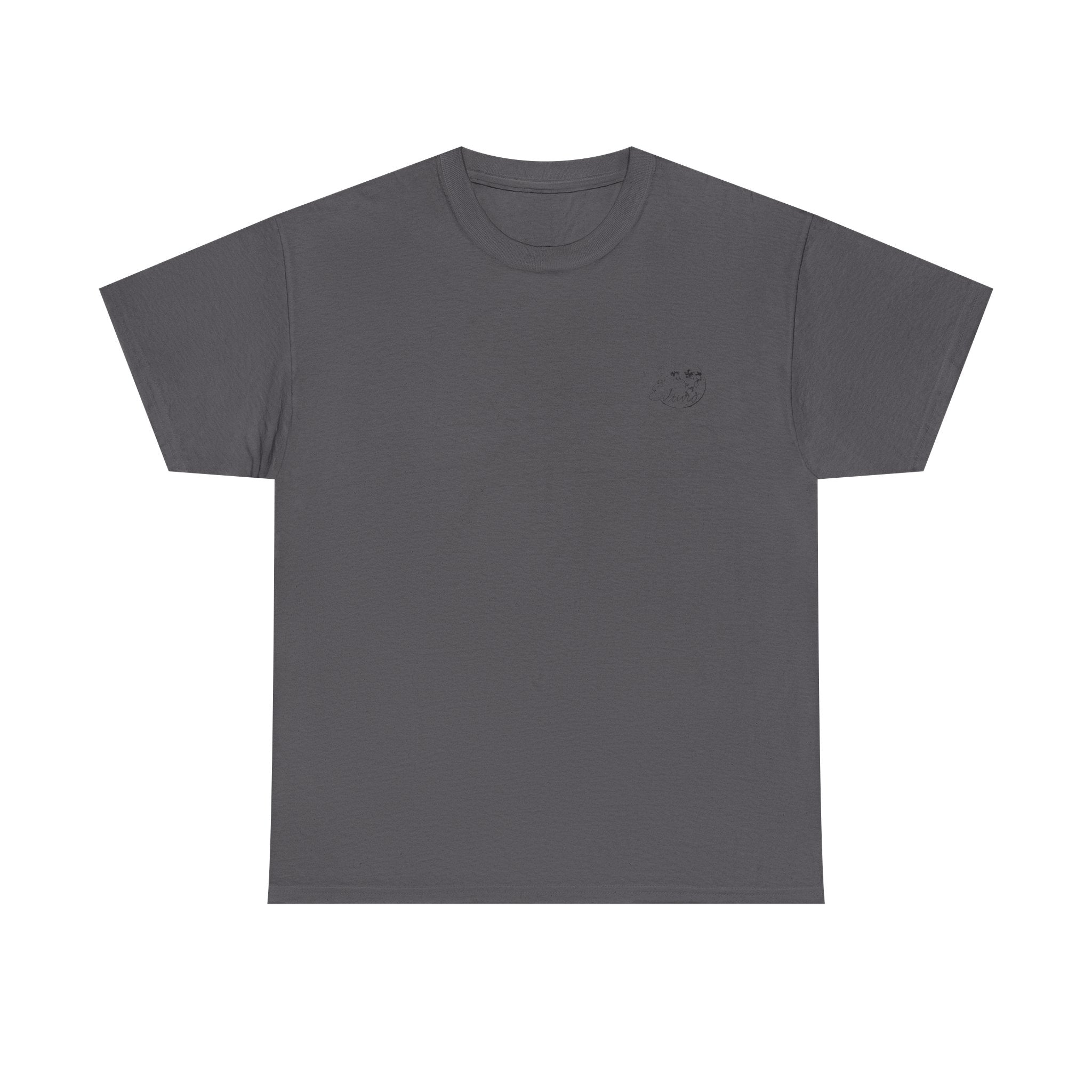 Redwood Shore, Heavy Cotton Tee with Artistic Landscape Design, Monochrome, Streetwear, Nature Lovers, Graphic T-Shirt, Eco-Friendly Apparel