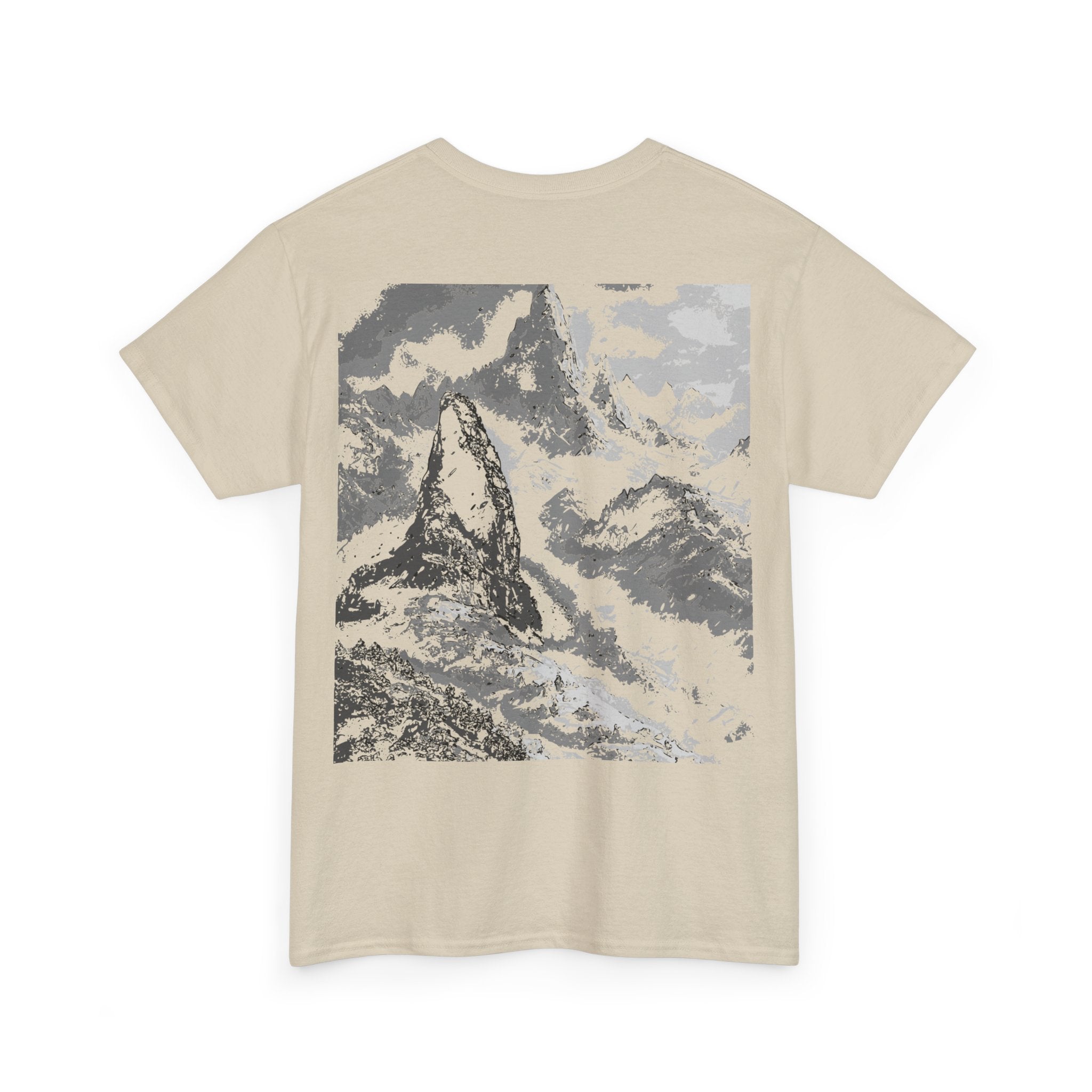 Snowy Mountain Tee, Outdoor Shirt, Hiking Apparel, Streetwear, Nature Lover Gift, Monochrome