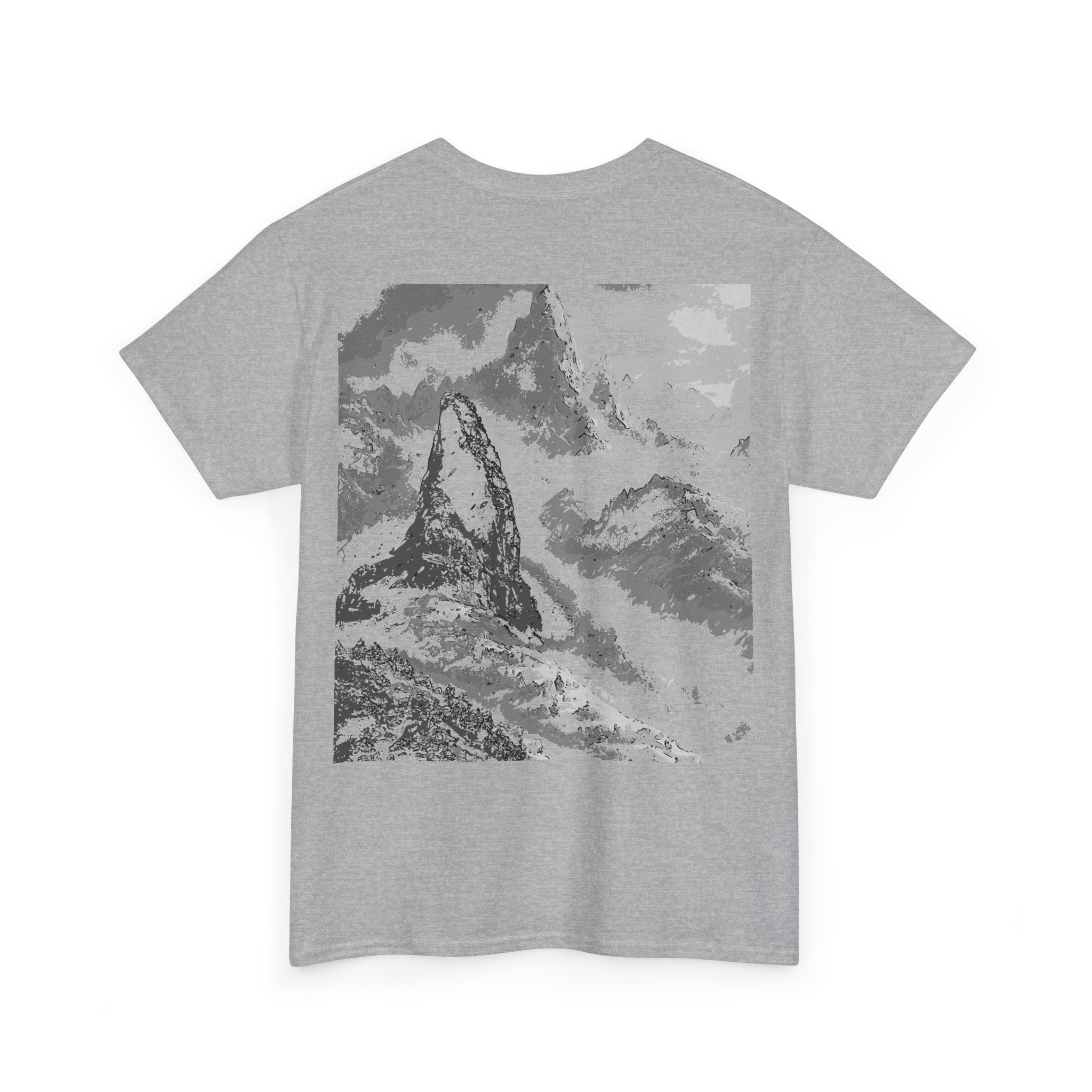 Snowy Mountain Tee, Outdoor Shirt, Hiking Apparel, Streetwear, Nature Lover Gift, Monochrome