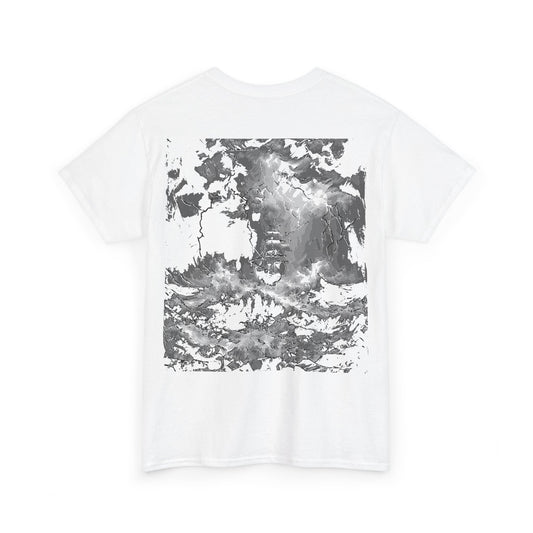 Monochrome Art Tee - Heavy Cotton T-Shirt, Casual Wear, Graphic Tee, Streetwear, Nature Lovers