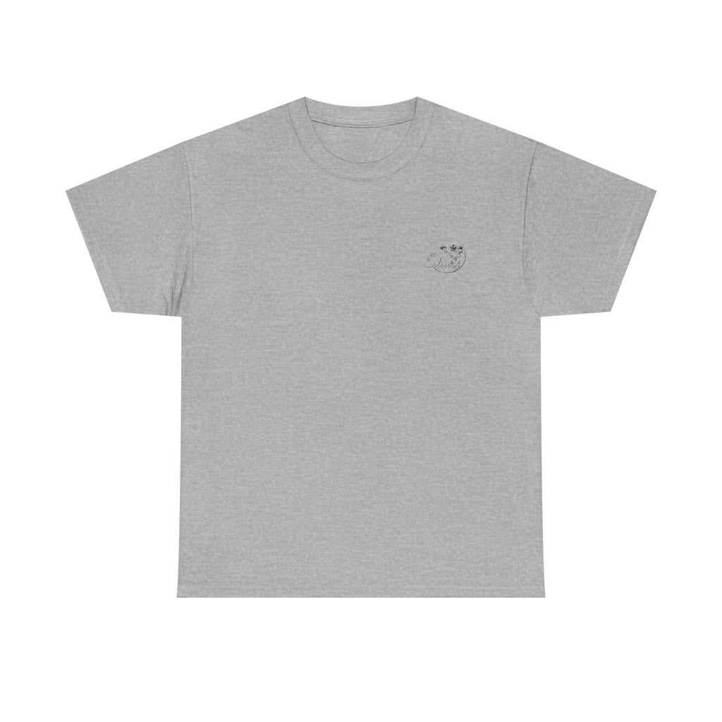 Pebble Beach Tee, Nature-Inspired Heavy Cotton Tee, Relaxed Fit T-Shirt, Streetwear, Outdoor Adventure Shirt, Eco-Friendly Gift, Art Tee, Monochrome