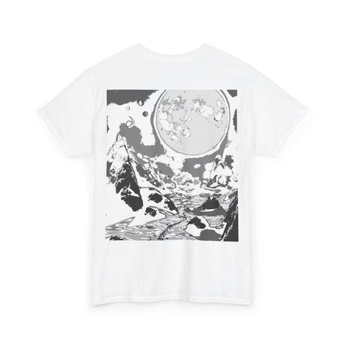 Mountain Moon Tee - Monochrome, Nature Lover, Streetwear, Outdoor Apparel, Graphic Tee