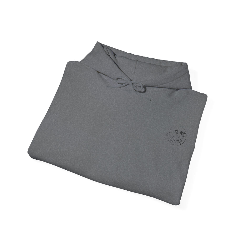 Middle Mountain Hoodie, Monochrome, Outdoor Adventure Apparel, Streetwear, Gift for Nature Lovers